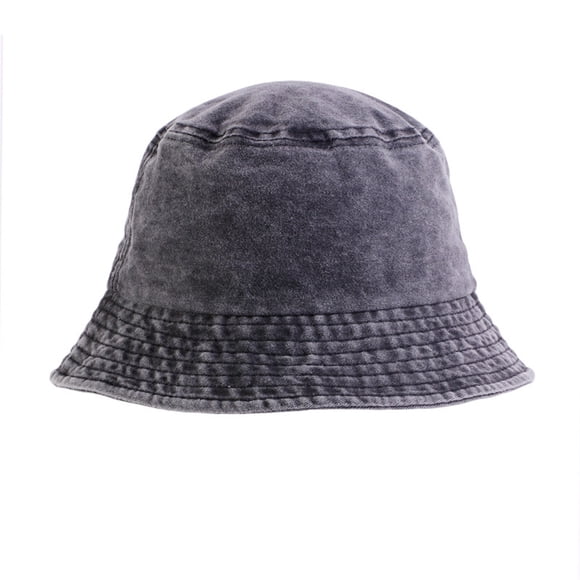 Under $10 Bucket Hats Black Unisex Double Side Wear Reversible Bucket Hat Trendy Cotton Twill Canvas Sun Fishing Hat Fashion Cap