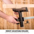 thumbnail image 2 of Evolution Power Tools EVOMS1 Compact Folding Miter Saw Stand with Quick Release Mounting Brackets Rollers and End Stops Black, 2 of 7