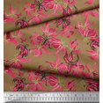 thumbnail image 2 of Soimoi Rayon Fabric Wildflower Floral Print Sewing Fabric Yard 42 Inch Wide, 2 of 3
