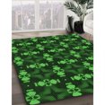 thumbnail image 3 of Ahgly Tapis Rond Lavable en Machine Intérieur Transitionnel Vert Forêt Foncé, 8 Pieds Rond, 3 of 7