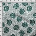 thumbnail image 4 of oneOone Tissu Georgette Viscose Vert Sarcelle Matériel de Robe Tropical Tissu Imprimé Tissu au Mètre 42 Pouces de Large, 4 of 4