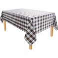 thumbnail image 2 of Checkered Tablecloth Rectangle - Stain Resistant, Waterproof and Washable Table Cloth Gingham for Outdoor Picnic, Holiday Dinner, 60 x 120 Inch, Coffee and White, 2 of 6