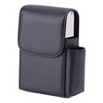 thumbnail image 2 of KLKCMS Lighter Holder Case PU Leather Cigar Box for 20 Sticks , No No Texture Black, 2 of 7