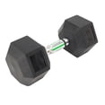 thumbnail image 2 of GoZone Rubber-Coated Hex Dumbbell – Black/Chrome, 2 of 3