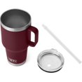 thumbnail image 4 of YETI Rambler Tasse en Paille 35 oz, Isolée sous Vide, Acier Inoxydable, Rouge Vigne Sauvage, 4 of 8