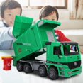 thumbnail image 1 of Friction Powered Garbage Truck Toy, Simulation Inertia Sanitation Garbage Waste Truck Model Toys With Three Trash Recycling Clean Trash Rubbish Transport Truck Gift For Kids Boys, 1 of 8