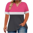 thumbnail image 2 of LOVZFMLL T-Shirts d'Été pour Femmes à Col en V Imprimés, Coupe Ample, Manches Courtes, 2 of 5