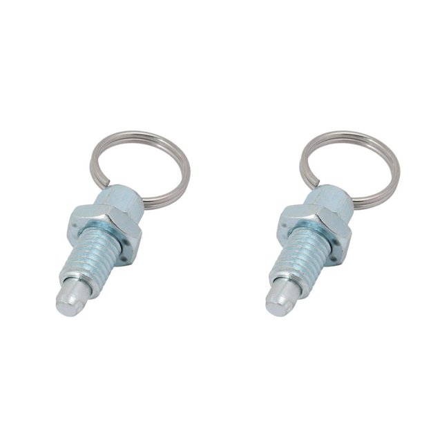 Dalazy Spring Loaded Index Plunger with Convenient Ring Pull Reliable Locking Mechanism M8-5 Galvanized Steel 2Set