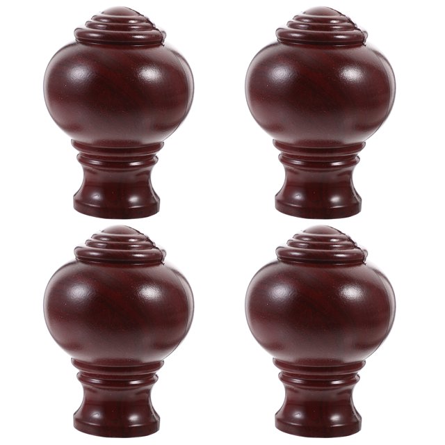 4pcs Curtain Rod Finials Curtain Pole Finials Curtain Rod Ends Curtain Pole Plugs