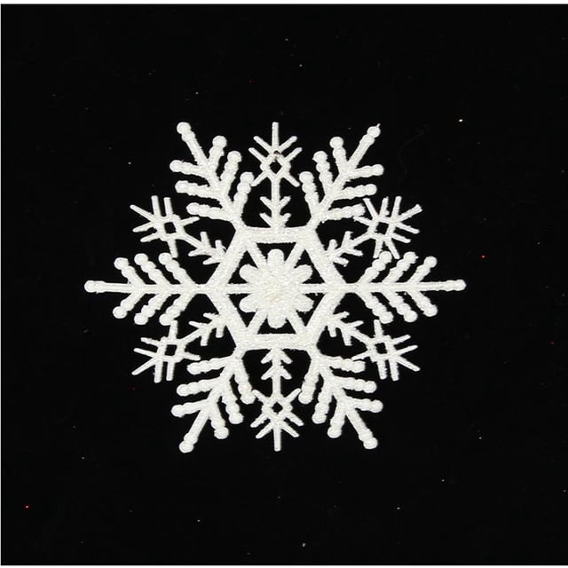 Pendentif Flocon de Neige Blanc en Plastique