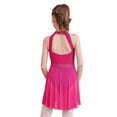 thumbnail image 2 of Runhomal Robe de Danse Ballet Sans Manches pour Filles Enfants, Justaucorps de Gymnastique Rose Vif&Noir 16, 2 of 7