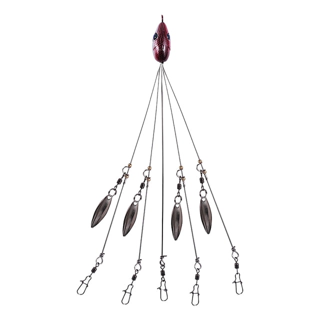 Agiferg 5 Arms Alabama Umbrella Head Fishing Rig Bait Fishing Lures With Snap Swivels