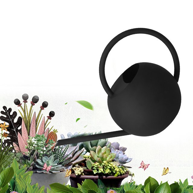 Greensen Indoor Watering Can,400ml Watering Can Black Stainless Steel Flower Plant Watering Kettle Pot For Garden Patio Balcony,Watering Kettle