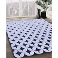thumbnail image 3 of Ahgly Tapis d'Intérieur Lavable en Machine Carré Lavande Bleu, 4 Pieds Carré, 3 of 7