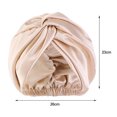 thumbnail image 2 of CSChome Sleeping Hat Hair Care Adjustable Satin Faux Silk Bonnet Front Knot Back Adjustable Buckle Large Long Curly Hair Wrap Elastic Drawstring Beauty Hat, 2 of 7