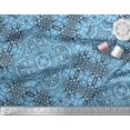 thumbnail image 2 of Soimoi Poly Georgette Fabric Floral & Moroccan Damask Ethnic Print Fabric by The Yard 52 Inch Wide, 2 of 3