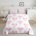 thumbnail image 1 of Erosebridal Princess Bow Comforter Sets Full Size, Romantic Heart Comforters & Duvets, Cartoon Princess Decor, Reversible, 1 of 7