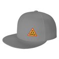 thumbnail image 1 of DouZhe Flat Brim Cap Snapback Hat, Play Game Eat Sleep Sign Prints Adjustable Gray Adult Baseball Cap, 1 of 6
