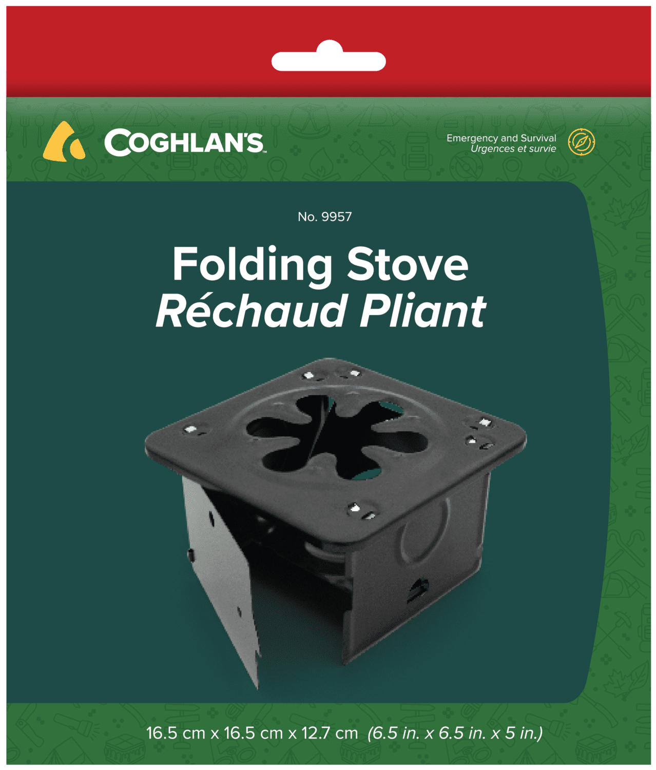 Réchaud de camping pliant et portable Coghlan’s — compact, léger en acier pour le camping et les situations d’urgence