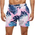 thumbnail image 1 of Kakii Men's Swim Trunks Hawaiian Bathing Mesh Lining Suit Swimsuits Beach Shorts with Pockets, 1 of 6
