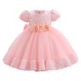 thumbnail image 1 of Robes pour Filles Formelles à Manches Bouffantes Robes de Bal Robe en Tulle pour Filles Robe de Concours pour Filles 18-24 Mois, 1 of 4