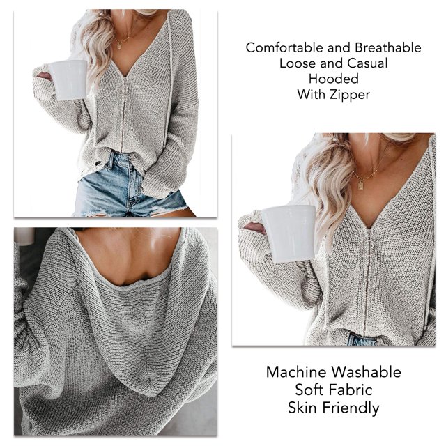 Femmes Cardigan à Capuche Pull Zip Cardigan à Capuche Pull Zip Ample Top Femmes Cardigan à Capuche Femmes Casual Top Femmes Cardigan à Capuche Pull Ample Casual Peau Douce