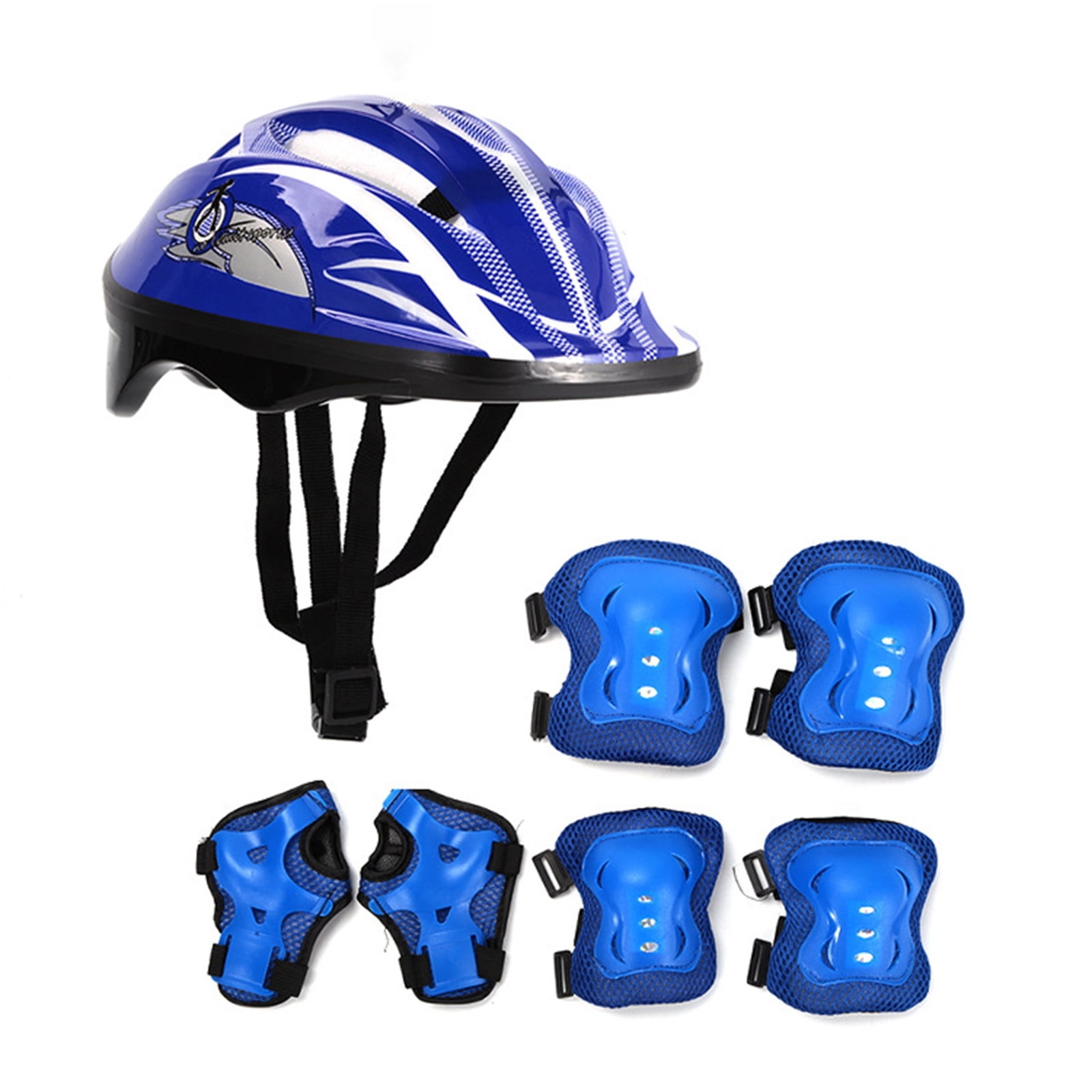 Meitianfacai 7Pcs/Set Children's Skating Protective Gear Children Kids Helmet Knee