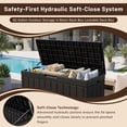 thumbnail image 3 of Homall Coffre de Terrasse en Résine de 82 Gallons pour Rangement Extérieur, Largeur de 45,66 Po, Coffre de Terrasse Verrouillable, Noir, 3 of 8