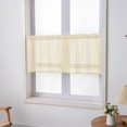 thumbnail image 3 of Innerwin Kitchen Curtains Decor Half Window Curtain Rod Pocket Simple Short Valance Semi-sheer Modern Solid Color Luxury Treatment Beige W:59''x H:18'', 3 of 5