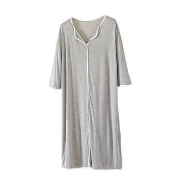 Amzcrzy Womens Plus Size Nightgown Short Sleeve Sleepshirts Lace Nightshirts Button Down Sleep Dress Casual Sleepwear Pajama Dress M-4XL