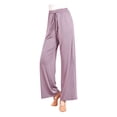 thumbnail image 1 of Diufon Straight Pants for Women Elastic High Waist Drawstring Pants Cotton Solid Color Lounge Wide Leg Pants, 1 of 6