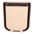 thumbnail image 4 of ZPSHYD Hanging Trash Can, 14.7oz Foldable Waterproof Multifunctional Countertop Trash Can for Home Kitchen Bathroom Brown Gold(Brown), 4 of 8