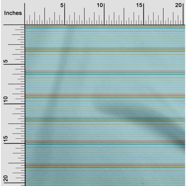 oneOone Cotton Poplin Fabric Horizontal Stripe Decor Fabric Printed BTY 42 Inch Wide