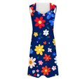 thumbnail image 4 of Ovzne Robes d'Été pour Femmes 2025 Robe Femme Mode d'Été pour Femmes Couleur Unie Poche Sans Manches Robe à Col en V Robe Grande Taille Robe Imprimée Liquidation, 4 of 5
