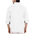 thumbnail image 3 of Longues T-shirts à Manches pour Hommes Mode Décontractée Patchwork Col Rabattu Bouton Chemise à Manches Longues Blouse T-Shirts Décontractés pour Hommes, 3 of 6