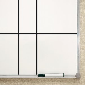PTOOTP 10Pcs Black Dry Erase Board Tape for Gridding Charts and Whiteboard Organization