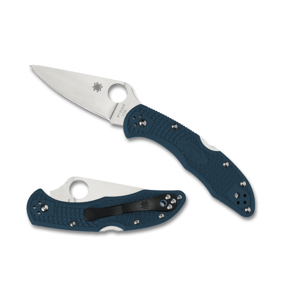 Spyderco Knives Delica 4 Lockback Blue FRN K390 Microclean Steel C11FPK390