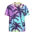 thumbnail image 4 of Zpanxa Boys Button Down Shirt Print Lapel Button Short Sleeve Casual Pullover Shirt With Polyester 9-10 Years, 4 of 7