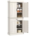 thumbnail image 1 of HOMCOM 71" Freestanding Kitchen Pantry with 4 Doors and 2 Large Cabinets, 1 of 10