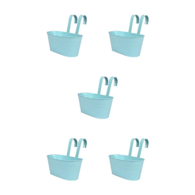 relayinert Outdoor Hanging Pots For Plants Practical And Beautiful Solution Detachable Light blue 5Set