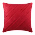 thumbnail image 1 of The HomeCentric Housses de Coussin, Lot de 2, Housses de Coussin 22x22 Pouces (55x55 cm), Housses de Coussin Décoratives Rouges, Housses de Coussin Unies Texturées à Plis Pincés, Carré en Faux Suède de Pâques - Rouge Contemporain, 1 of 3