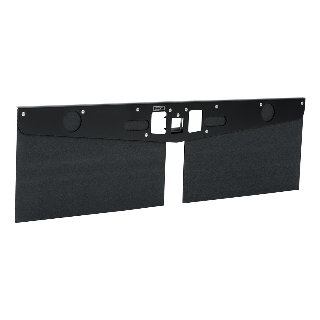 Luverne 255300 Mud Flap Tow Guards Universal 20 Inch Height; Set Of 2; Flat; Textured; Black; Rubber; 2 To 3 Inch Receiver Hitch Mount