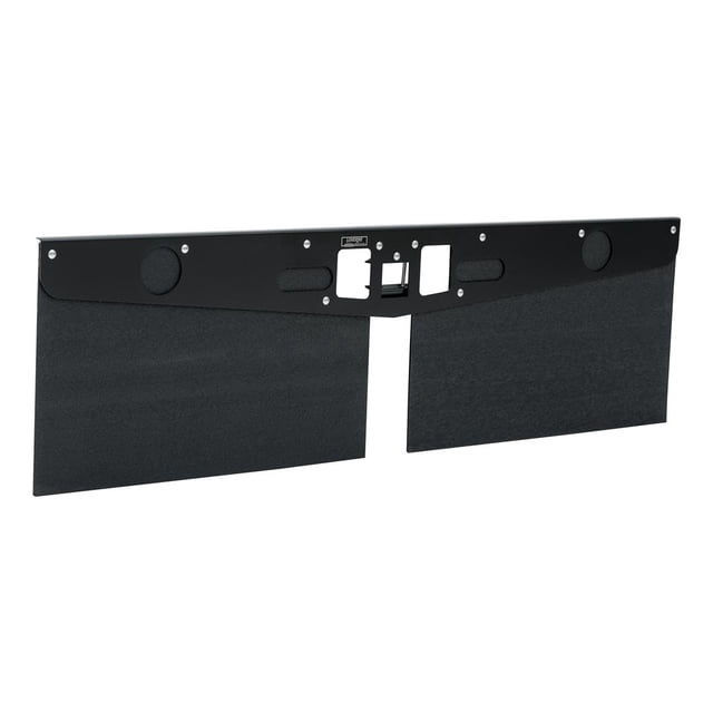 Luverne 255300 Mud Flap Tow Guards Universal 20 Inch Height; Set Of 2; Flat; Textured; Black; Rubber; 2 To 3 Inch Receiver Hitch Mount