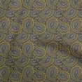 thumbnail image 1 of oneOone Polyester Spandex Gamboge Yellow Fabric Asian Paisley Block Craft Projects Decor Fabric Printed By The Yard 56 Inch Wide, 1 of 5