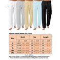 thumbnail image 2 of CVLIFE Mens Flirty Lounge Loose Fitting Trousers Solid Color Casual Pants Straight Legging Drawstring Stretchy Waist Pants with Pockets, 2 of 3