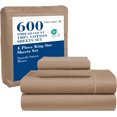 thumbnail image 1 of Softest Cotton Sheets Double Sheet Set Pc Set Thread Count Sateen Bedding Deep Pocket Sheets Cooling Sheets Double Size Sheets Breathable Bed Set (), 1 of 9