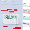 thumbnail image 4 of thinsony Living Room Desktop Digital Alarm Clock Plastic Countdown Timer Calendar Temperature Humidity Meter Low Noise Home Supplies White Type 2, 4 of 4