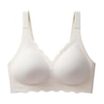 thumbnail image 3 of Women's Seamless Wireless Bra - Full Coverage, Padded, V Neck, Nylon Spandex, Comfortable Daily & Sleepwear, 3 of 5