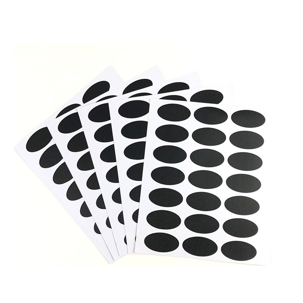 Topcobe 1 Pcs Kitchen Spice Labels Set for Jar Cans Bottle, Chalkboard Oval Stickers Labels for Pantry Home Office, Black PVC Waterproof Blank Labels for Canisters Container