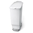 thumbnail image 1 of Simplehuman 40 Liter / 10.6 Gallon Slim Kitchen Step Trash Can With Secure Slide Lock, White Plastic, 1 of 5